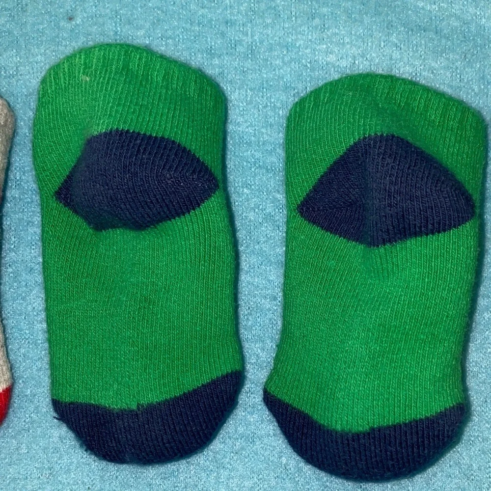 INFANT socks monster truck dump truck stripes cozy comfy 3 pair size 0-6 months